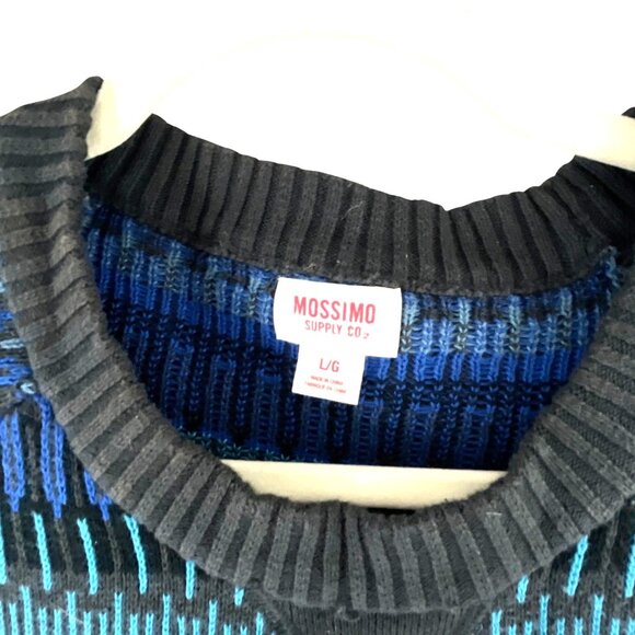 Mossimo Supply Co. Y2K Geometric Pattern Sweater L Multicolor Knit Oversized Col - Picture 5 of 5